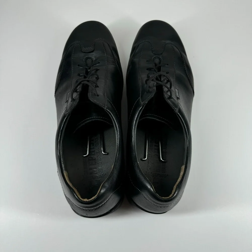 Mephisto Leonzio Men's US 11.5 Black Leather Comfort Lace-Up Oxford Walking Shoe
